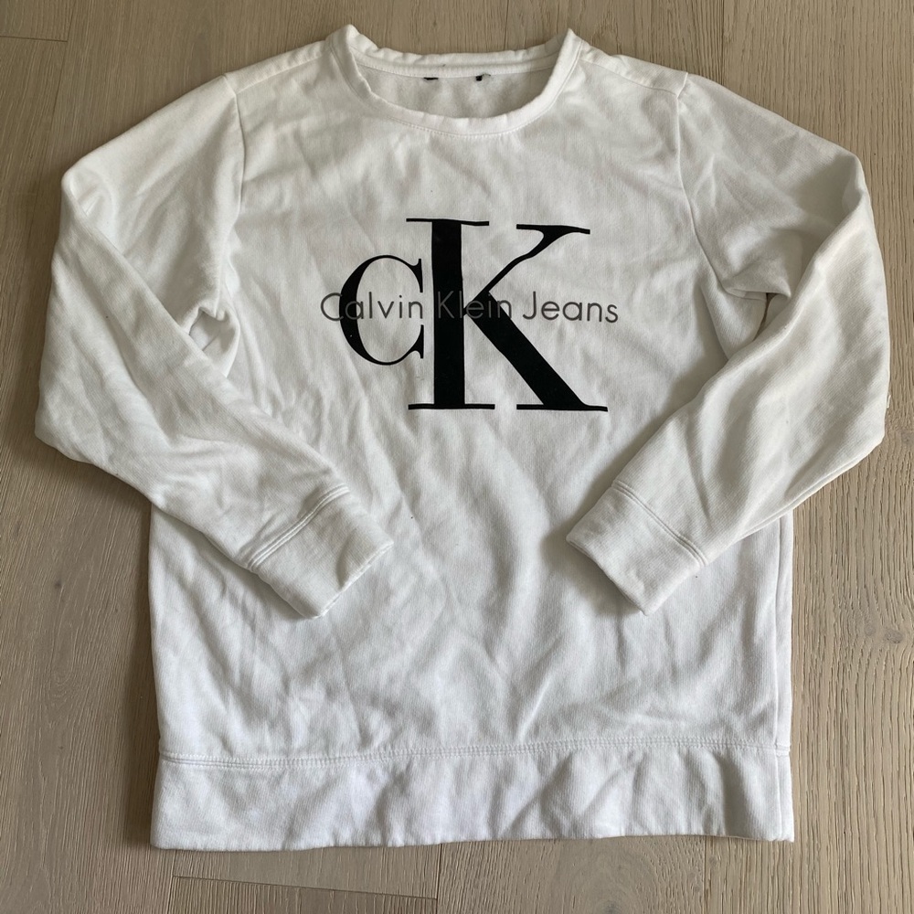 Calvin Klein White Sweatshirt